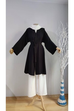 Black Aerobin Kimono - Elbissamoda