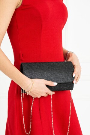 Black Breasted Lurex Women's Evening Dress Bag AB99631 - besmoda