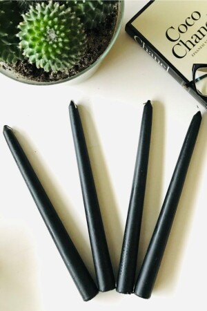 Black Candlestick Candle - 10 Pieces - Ryl_sam_101 - Royal Mum