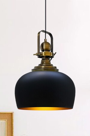 Black Color Antique Headed Single Chandelier Living Room Desktop Kitchen Cafe Single Pendant Lamp Vintage BMM2040E - Bamyum