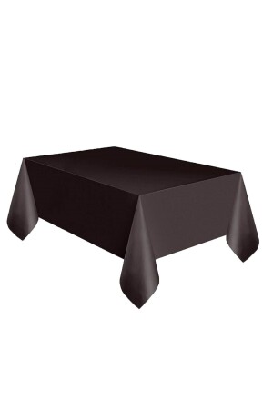 Black Color Disposable 120x180 Cm Plain Disposable Plastic Tablecloth For Birthday Party - Huzur Party Store