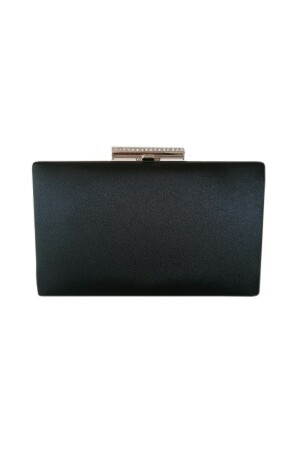 Black Color Satin Evening Bag Evening Bag Engagement Wedding Bag 135T Satin - Biçanta