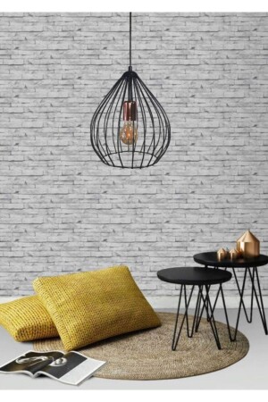 Black-copper Drop Single Chandelier SBRA0002 - Semboldekor