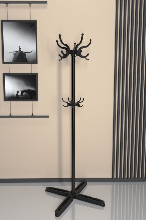 Black Daylight Footed Hanger Luxury Coat Rack - Evekip