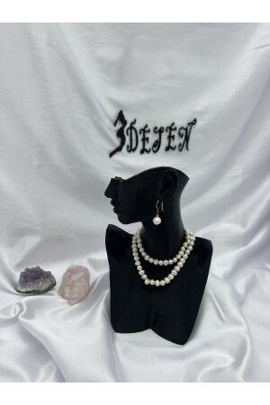 Black Decorative Jewelry Mannequin (20cm) - 3Desen
