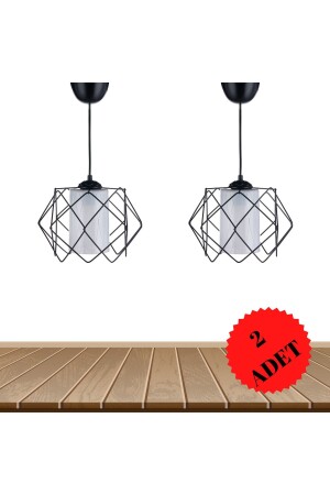 Black Design White Mica Multi Square Living Room Kitchen Bathroom Bedroom Children's Room Entrance Chandelier (2 PCS) TYC00502123499 - MHK Collection