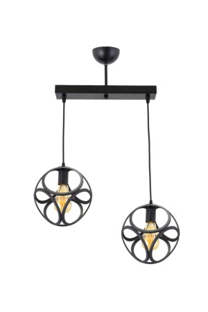Black Double Modern Circle Cube Model Pendant Lamp Chandelier LMBDR35381 - Lambadar