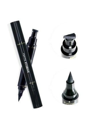 Black Double Sided 24 Hours Fine Stamp Liquid Eyeliner 6970074434330 - Shibella
