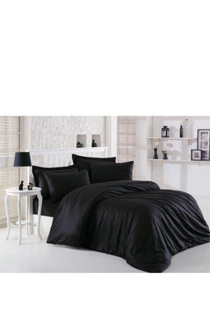 Black Duvet Cover Set Ranforce Cotton BlackDuvet Cover - Gön Ev Tekstili