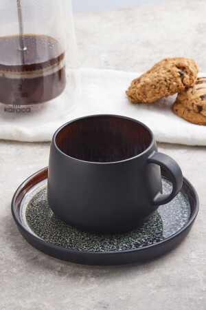Black Galactic Single Tea Cup Set 300 Ml - Karaca