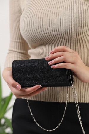 Black Glitter Evening Dress Bag, Leather Bag, Clutch Bag, plainnewmodel - efnanstore