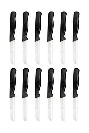 Black Glitter Fruit Knife 12 Pcs - Solingen