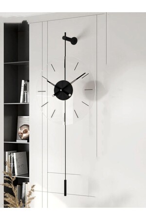 Black Gravity 40 Cm Blackberry Wall Clock - Modern Metal And Glass Design Wall Clock - Metaquartz Aksesuar