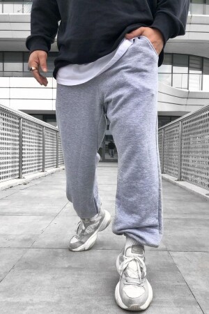 Black Gray Oversized Shalwar Plus Size Wide Leg Elastic Shalwar Gray Oversize Sweatpants - La Gizzia