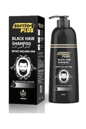 Black Hair Shampoo Black Shampoo for White Hair 350ml - Softto Plus
