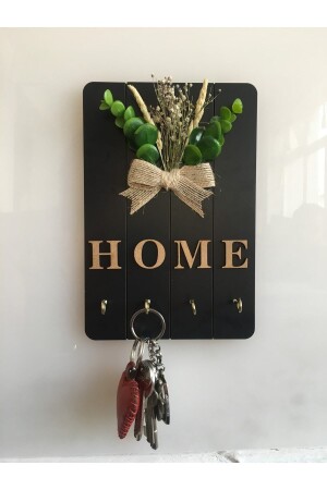 Black Keychain Hanger Wooden Metal Wall Hanger Key Hanger Home Key Holder Decorative TYC00551182508 - ST Design