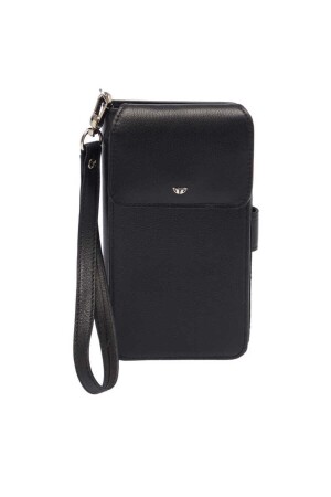 Black Leather Unisex Portfolio Bag - S1PC00001655-A85 - Tergan