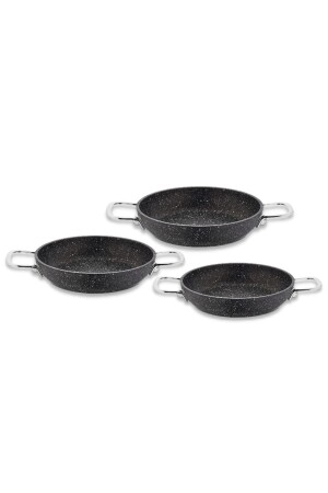 Black Line 3 Piece Granite Pan Set ST00014 - Falez