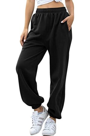 Black Loose Women's Sweatpants - Mandlyz