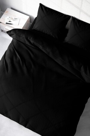 Black Lux Cotton Ranforce Double Duvet Cover Set monohomeluxcknt - Monohome