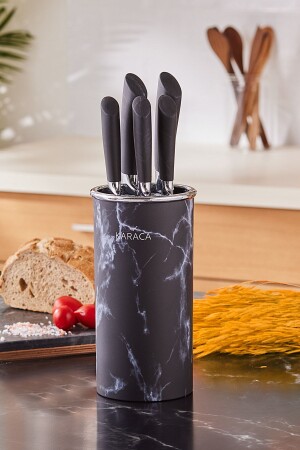 Black Marble 6 Piece Knife Set 153. 03. 06. 1995 - Karaca