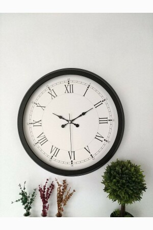 Black Metal Retro Wall Clock 40 Cm BU2006251248B - Genel Markalar