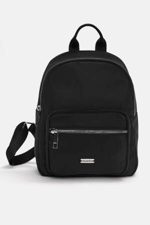 Black mini nylon backpack - Pull & Bear