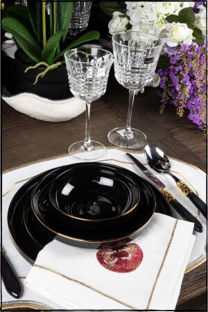 Black Modern 24 Piece Dinner Set P153. 331511 - Mikasa Moor
