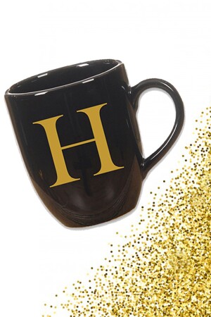 Black Mug with H letter HKSH101 - Vivas