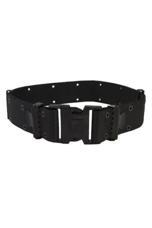 Black Perforated Knit Bandolier Belt ASKRKLSPAL13 - Asker Kolisi