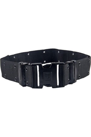 Black Perforated Knit Bandolier Jöak Police Military Belt PRA-2547282-1026 - istikamet