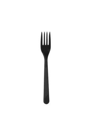 Black Plastic Fork (100 Pieces) - Rubikap