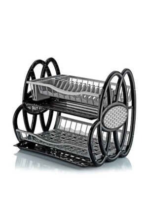 Black Plate Dish Basket 2 Tiers FEYEZAN03 - Asude