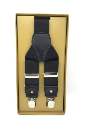 Black Salopet Trouser Suspender SLP1065ASK - Elegans Giyim Aksesuar