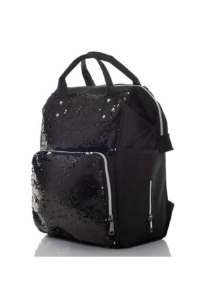 Black Sequined Baby Care Bag - Remse