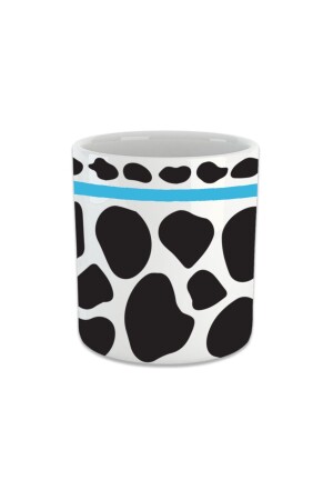 Black Spotted Blue Striped Double Cup Handleless Mug FIN208 - Vivas