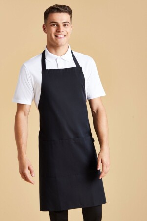 Black Stain-Proof Gabardine Cook Chef Barista Kitchen Apron Unisex Apron with Pockets - Gtb Butik