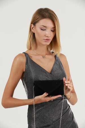 Black Suede Evening Dress Bag bülblblacksuede - efnanstore