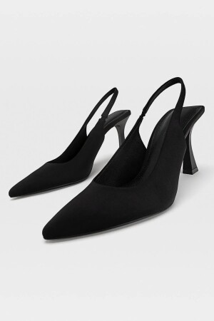 Black Suede High Heels - Jamashose