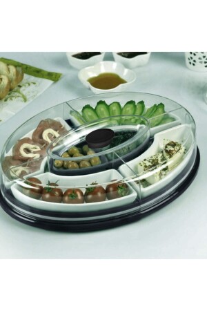 Black Vacuum Compartmented Breakfast Set of 6 83548865691syh - nilşah