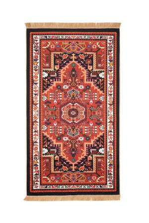 Black Velvet Carpet Prayer Mat 8683433073227 - Bursa İpek
