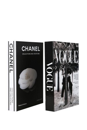 Black White 2-Piece Vogue Women Rose Decorative Book Box iray03 - irayhomedecor