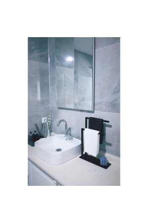 Black Wrought Iron Casting Material Sturdy Anti-Tipping Counter Top Towel Holder towel-1 - ATAK İKLİMLENDİRME