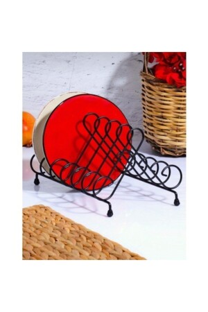 Black Wrought Iron Flat Plate Stand FLAT PLATE BLACK - metalshop