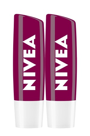 Blackberry Lip Care Cream, Burgundy Shine, 24 Hour Moisturizer, X2 SET. NVE. 060 - NIVEA