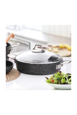 Blackline 24 Cm Casting Body Granite Saucepan Rice Pot FALEZ. 00244 - Falez
