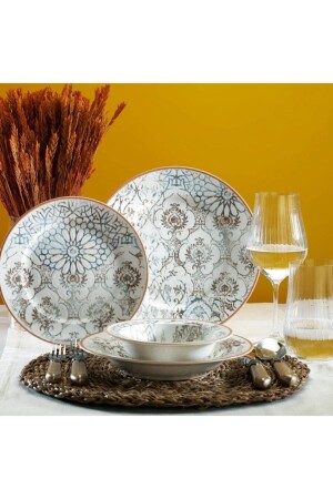 Blanch Dinner Set-24 Pieces. -brown 1S0408-01001-KAH01 - Schafer
