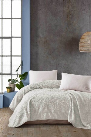 Blanket Double Cream 220x240cm - Elart