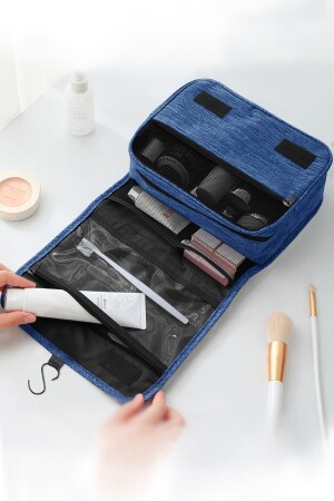 Blaue Reisetasche, Make-up-Zubehörtasche für Damen und Herren - Arnee