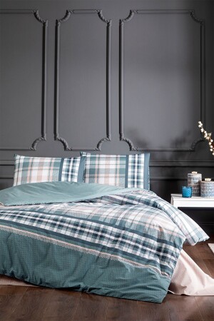 Blaues Madras-Doppelbettbezug-Set PR-EVTEKSTILI-58734400697 - FLORETTA